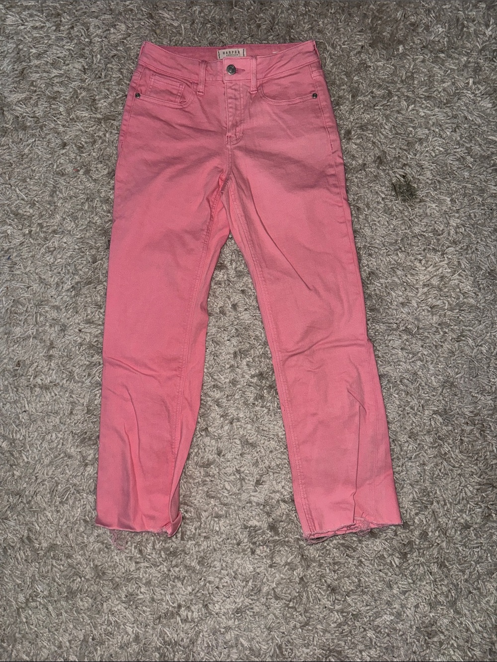 High-Rise Pink Cropped Women’s Jeans